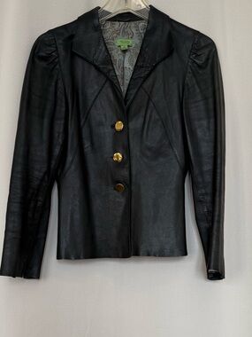 John Carlisle Leather Blazer Jacket - Women